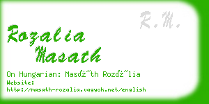 rozalia masath business card